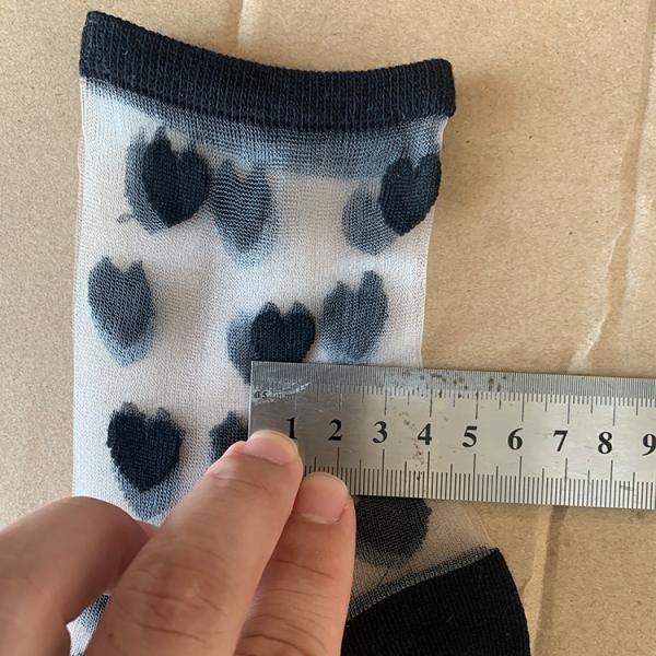 As picture Customized Women Black White Sexy Lace Sheer Mesh Socks Mid Calf Length for Summer