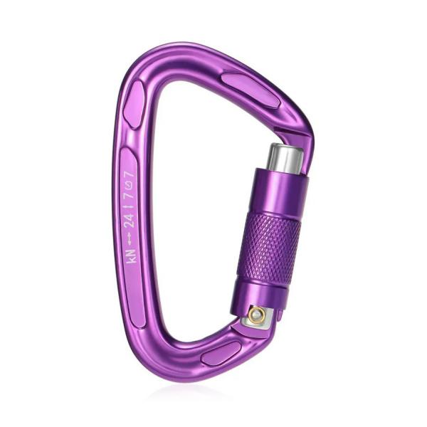 24KN Auto bloqueo de trabajo pesado de escalada de carabiner clip Twist Lock para deportes de aventura
