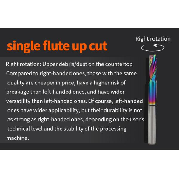 3.175mm Solid Carbide Single O Flute Downcut Spiral Endmill 1F Milling Cutter for Acrylic MDF Aluminum Wooddown-Cut Router Bits
