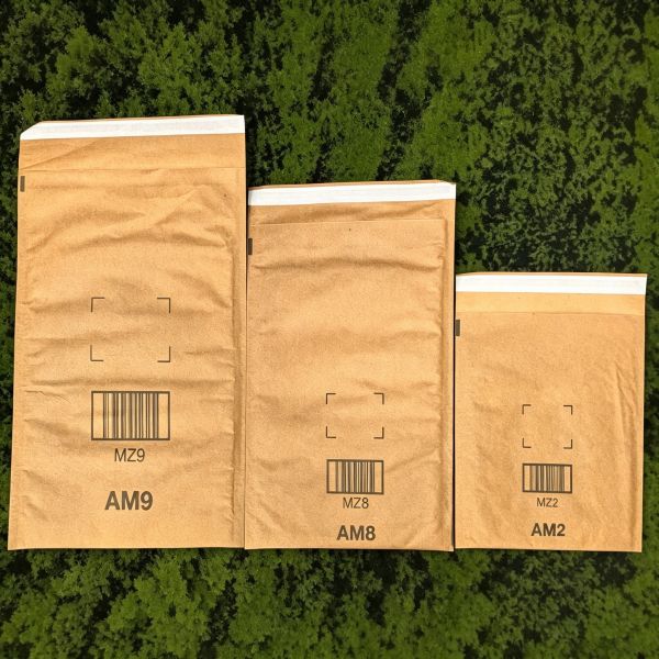 AM2 Recycled Padded Mailers Eco Friendly Paper Padded Mailers For FBA Shipments