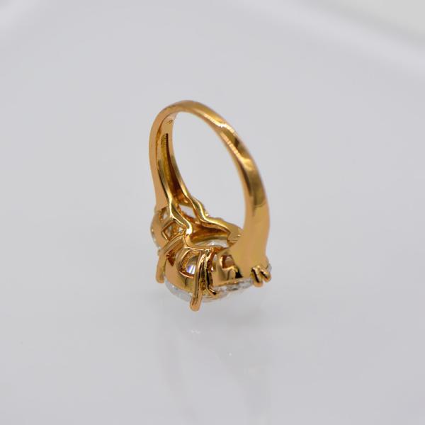 New trendy AAA+ Swiss Cubic Luxury Zircon crystal ring 18k gold plating jewelry gift