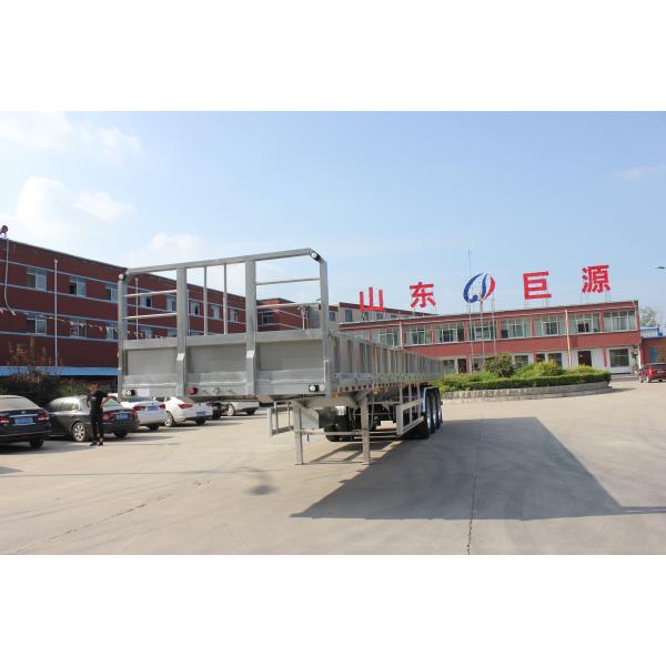 4 оси 40-60 тонн падающей боковой стены ограждения полуприцеп для транспортировки песка