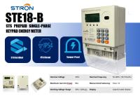 Contador de electricidad prepagado de fase única IP45 Antideterminación para gestión remota de energía