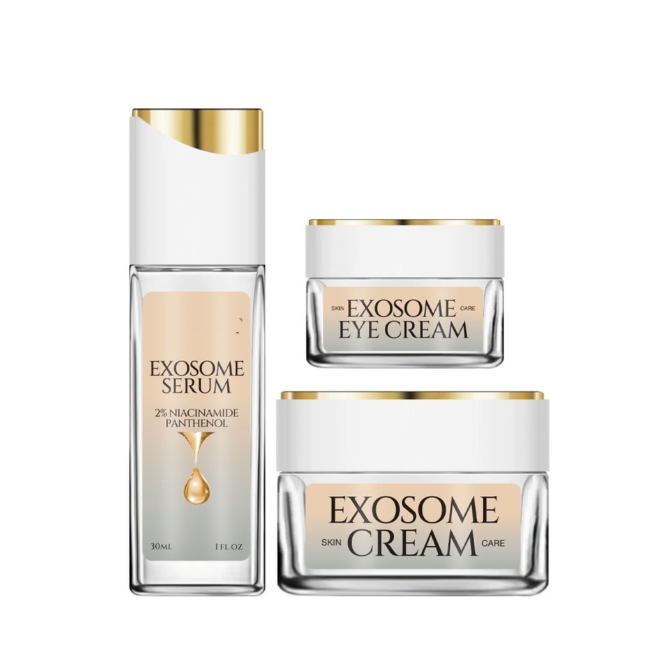 OEM ODM Korean Organic Natural Anti Aging and Anti Wrinkle Facial Skincare Serum Exosome Collagen Hyaluronic Acid Hyaluronic Acid Skincare Set