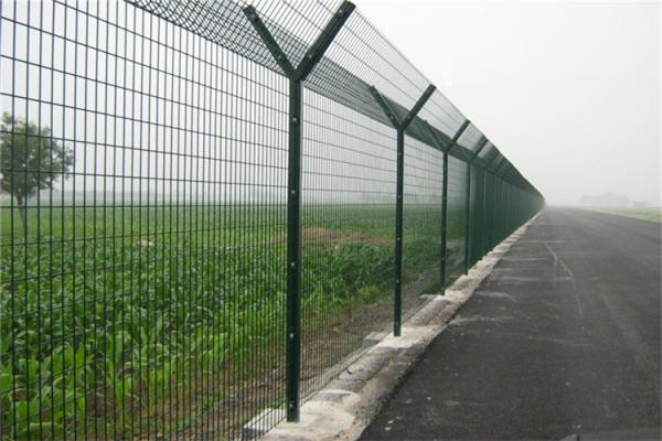 Galvanized Steel Airport Security Fencing / Security Fence For Nuclear Power Station