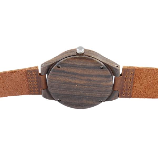 Natural Rosewood Wooden Quartz Watch Hand Craft Mineral Glass Long Lifespan