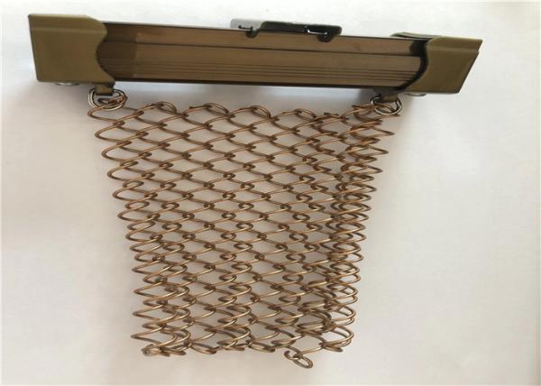 Rede de arame decorativa de bronze de Mesh Room Divider 2mm do metal da cor