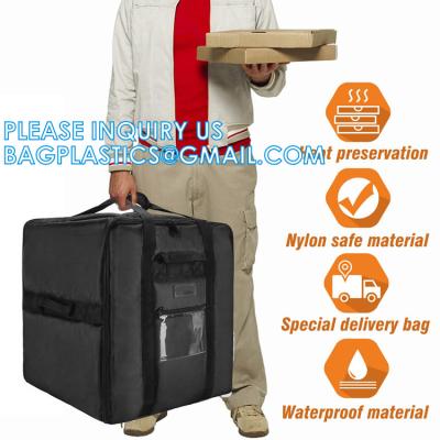Pizza Carrier Insulated Bags, Food Delivery Bag, Ice Cooling Thermal Thermo Lunch Bag With Logo, Takeaway