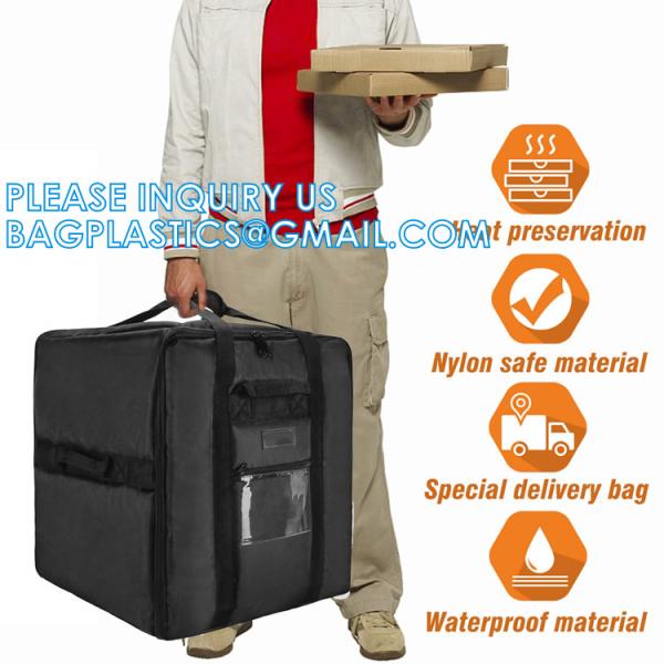 Pizza Carrier Insulated Bags, Food Delivery Bag, Ice Cooling Thermal Thermo Lunch Bag With Logo, Takeaway