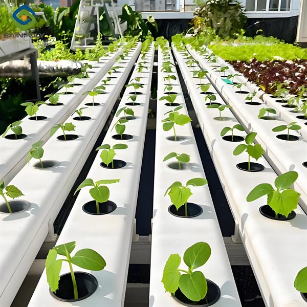 Food Grade PVC Pipe NFT Channel Hydroponic Greenhouse Eco Friendly