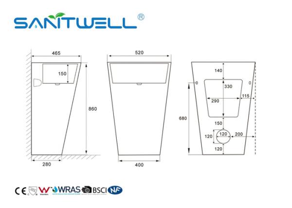Rectangular China Supplier White Bathroom Ceramic Basin With Pedestal White Color Finish