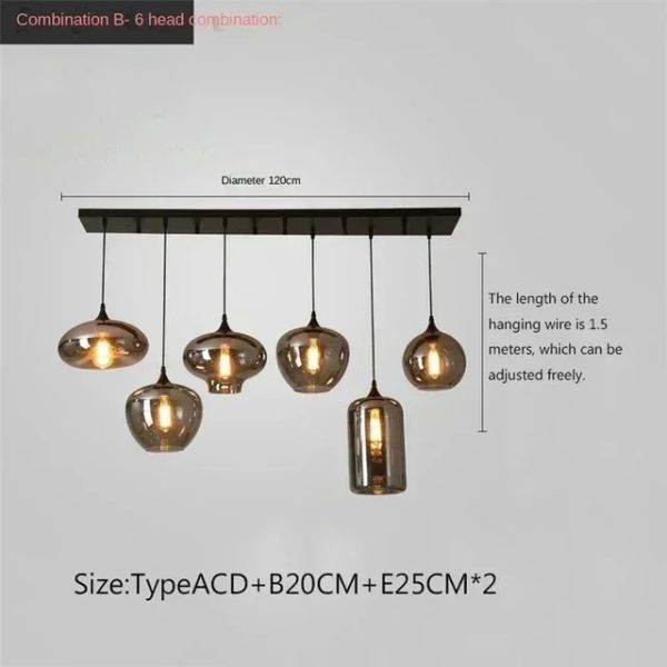 Modern Glass Chandeliers For Dining Tables Living Room Kitchen Office Coffee Hanging Lamp (WH-AP-679)