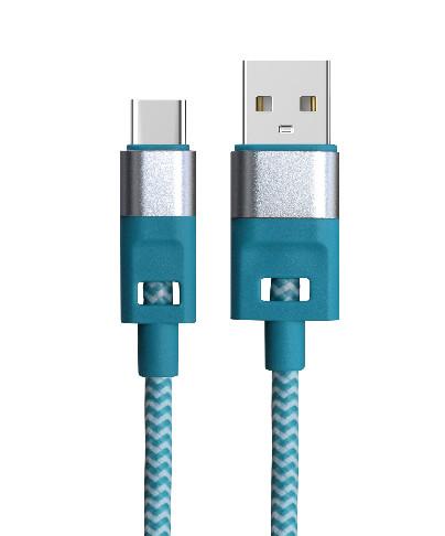 Cable de carga USB 2.0 trenzado de 1m de longitud 480Mbps Cable de datos USB A para la carga de teléfonos móviles