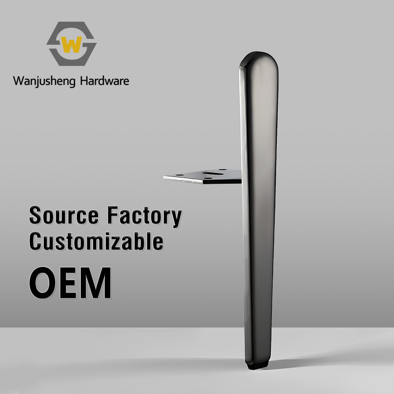 Simple Straight Tubular Metal Furniture Support Legs Thick Flat Sofa Legs Fixed Bed Leg Hardware Accessories