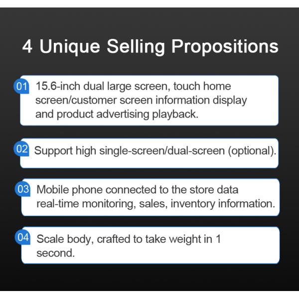15Kg Dual Screen Digital Commercial Scale with Label Printer and Resolution 1366*768