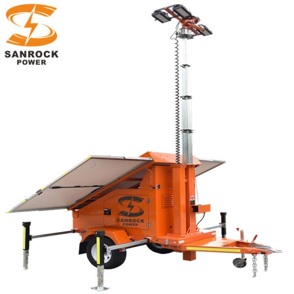 Adjustable Height Portable Light Tower Generator Site Solar Light Towers Environmentally Friendly