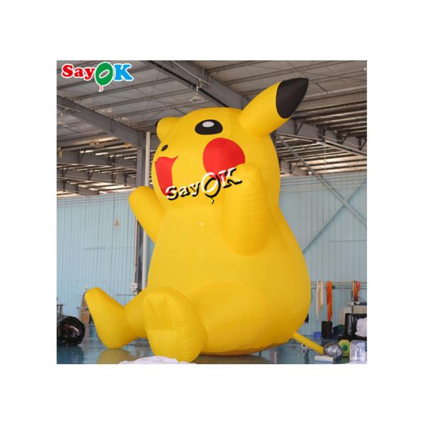 Желтая модель 6m Pvc воздухонепроницаемая раздувная Pikachu 20ft для украшения объявления
