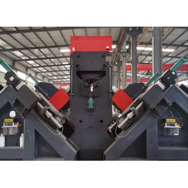 100×100×10~250×250×32mm Angle Size CNC Steel Table Drilling Marking Machine 40mm Max Drilling