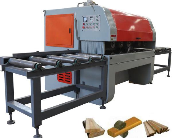 Two Shaft Multiple Blade Rip circular Saw with water cooling blade for wood panel cutting