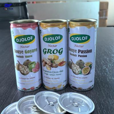D53x113mm Tinplate Beverage Tin Can Packed For Many Kinds Of Fruit Juice