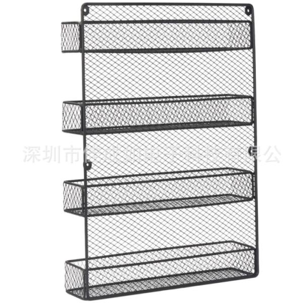 44cm Length Multipurpose Four Storey Steel Kitchen Basket Rack