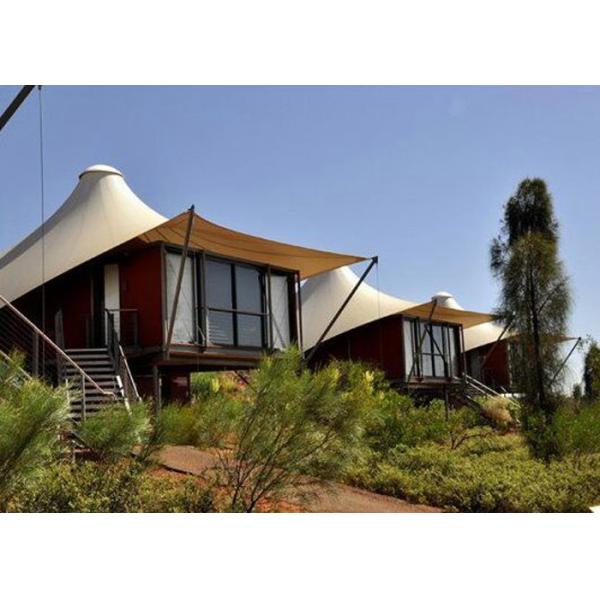 Outdoor Luxury House Hotel Bell Tent With Aluminium Profile Structure