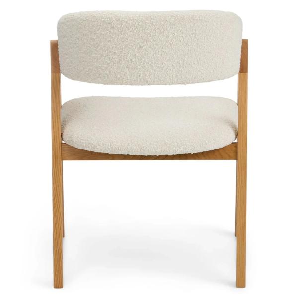 5 Star Hotel Room Minimalist Style White Fabric Solid Oak Leisure Armchair