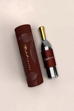 Liquor Cardboard Wine Tube Hotstamping For Glass Bottle Packaging