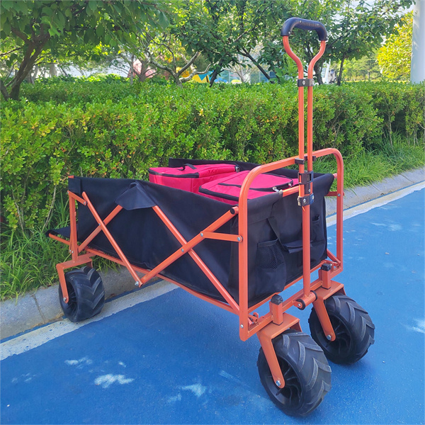 PU Wheel Picnic Multipurpose Outdoor Camping Garden Cart Trolley Foldable
