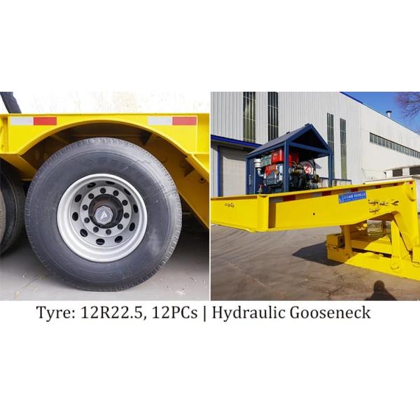 3-осевой экскаваторный трейлер Lowboy Excavator Loading Gooseneck Trailer