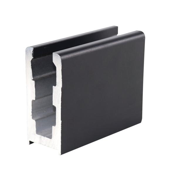 Aluminum U Channel Glass Railing Laser Cutting Profile for Frameless Fence Handrail