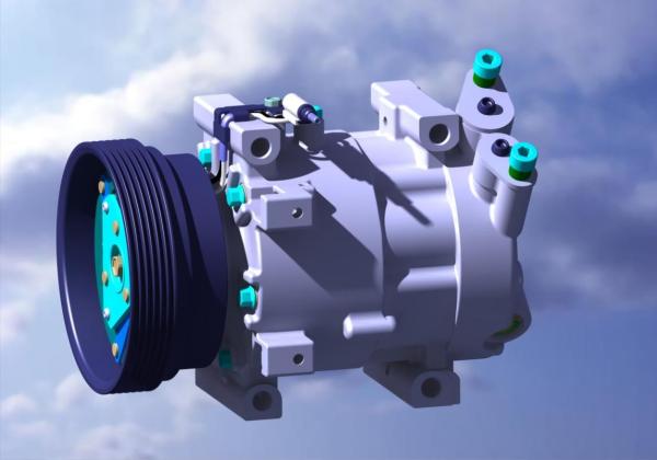compressor elétrico R134a da C.A. de Aircon Sanden do carro do compressor da C.A. 12v de 125mm