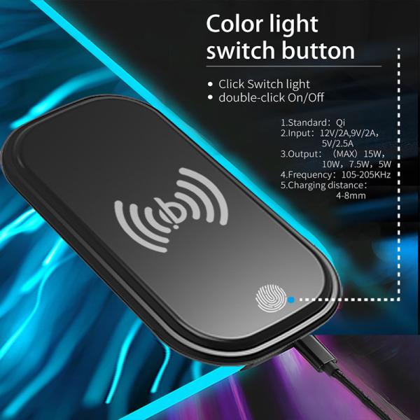 Custom Gaming Mouse Mat Wireless Charging Mouse Pad with Oversized RGB Luminous Desk Mat
