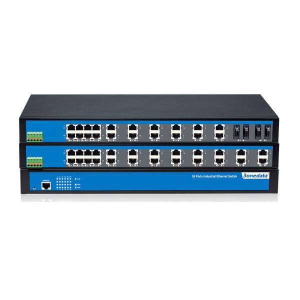 24 Port Industrial Ethernet Switch -40~75 Centigrade Operating Temperature