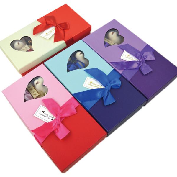 Purple Souvenir Flexo Printing Candy Fresh Flowers Packing Boxes