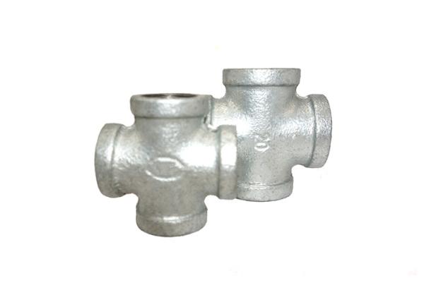 White Malleable Iron Reducing Plumbing Pipe Fittings Socket Weld Cross Eco Friendly