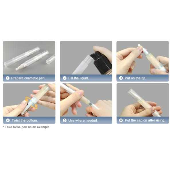 2ml 4ml Hot Sale Empty Wrinkle Remover Teeth Whitening Gel Lipgloss Twist Pen With Brush
