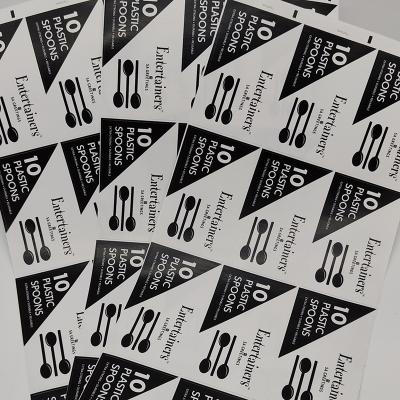 Weatherproof Printable Household Labels CMYK BOPP Removable Adhesive Labels Sheets