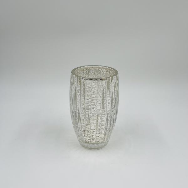 Accessoires de salle de bain en verre or mercure ensemble de forme ronde avec bande verticale côtelée distributeur de savon en verre porte-dentelle en verre porte-savon