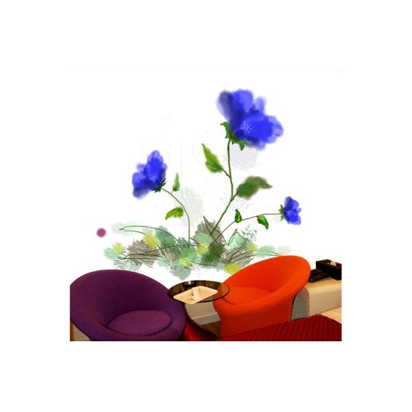 Self Adhesive Non-Woven Fabric Flower Waterproof Interior Decoration Wallpapers