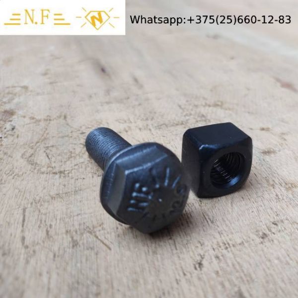 Countersunk Head Square Neck Excavator Plow Bolt and Nut Black Galvanized