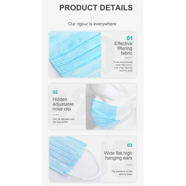 Melting Spray Antibacterial Face Mask Non Woven Fabric Anti Ash Barrier Mask