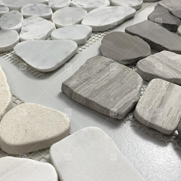 305x305mm Natural Pedra de Cascalho mosaico telha Para parede e chão do banheiro
