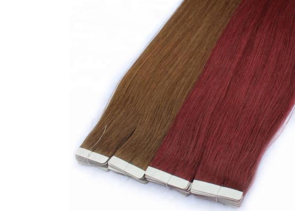 Long Lasting Tape In Human Hair Extensions , 100 Remy Human Hair Tape In Extensions