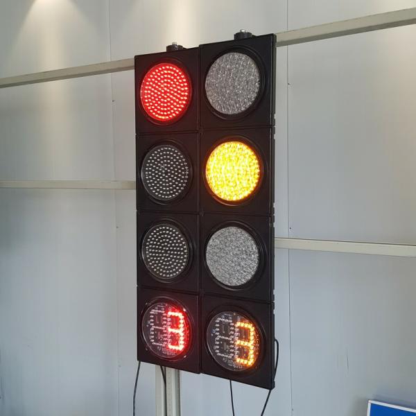 200MM 4-Aspect RYG Ball With Countdown Timer Road Traffic Light