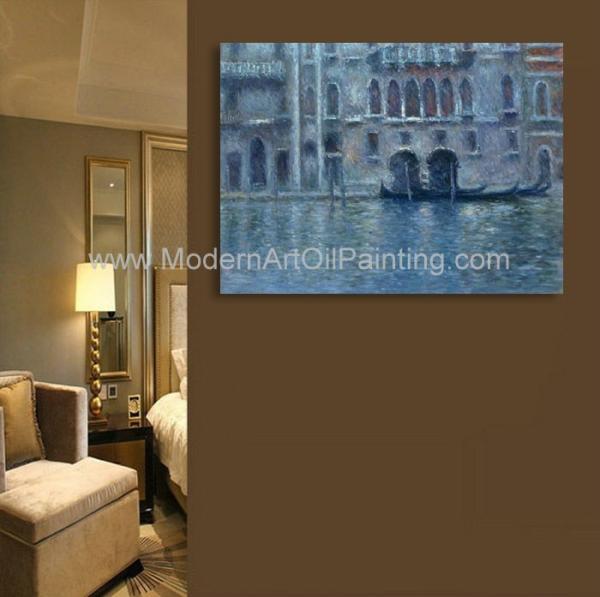 Lona Claude Monet Oil Paintings Reproduction Palazzo a Dinamarca Mula na decoração da parede de Veneza
