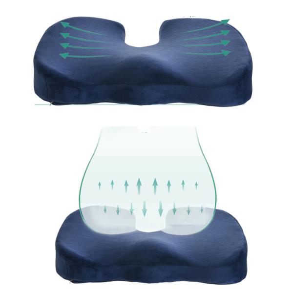 CE Certified Memory Foam Car Seat Cushion for Short Drivers and Small Statured People