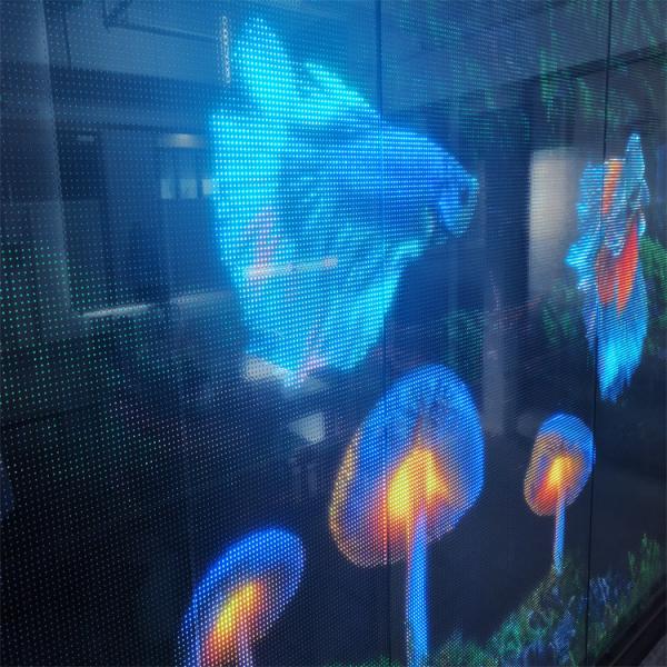 Customized LED Transparent Film Screen High Resolution P6 DC5V WE1314 RGB For Advertising Video Wall