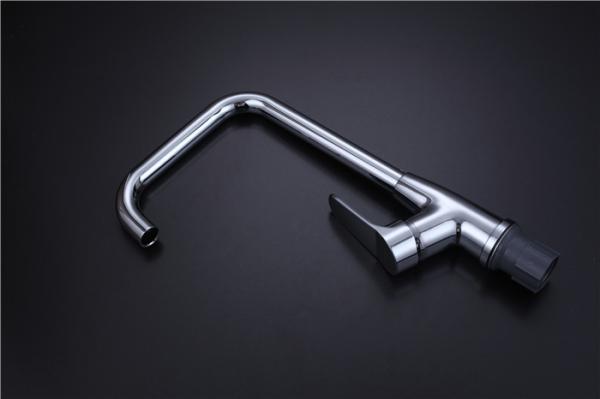 360 Rotatable Stainless Steel Faucet , Deck Mounted Single Hole Industrial Kitchen Faucet