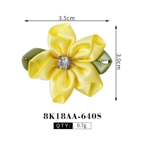 MSD Handmade Silk Ribbon Flowers Sewing Applique Cloth Making Rose Flower Satin Ribbon